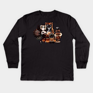 Cute little steampunk friends Kids Long Sleeve T-Shirt